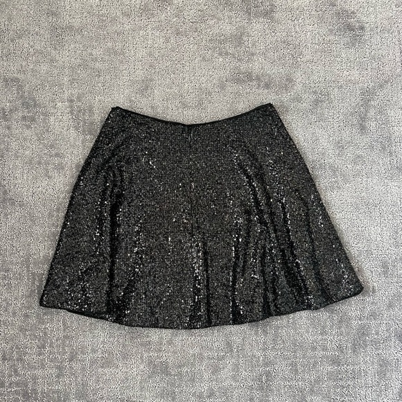 Express Black Circle Sparkle Mini Skirt - Picture 4 of 4